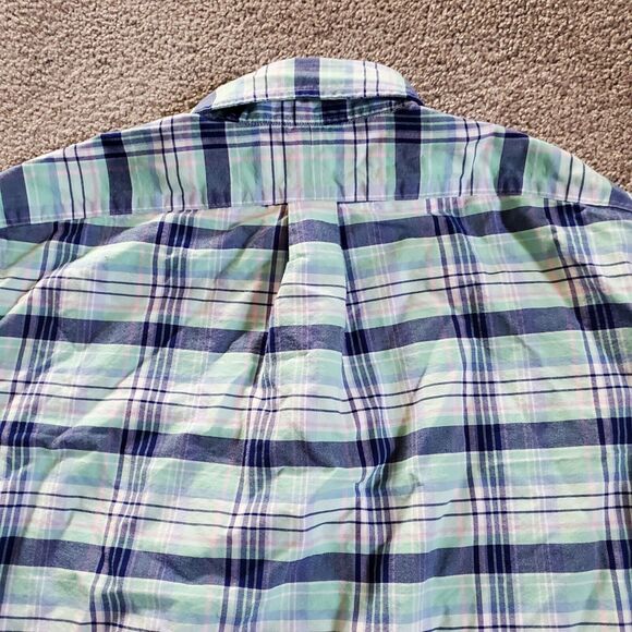 Ralph Lauren Shirt Mens Extra Large Blue Button Up Flannel Flesh Pony - Picture 7 of 11